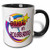 3dRose Rollerblading Cute Believer Design Two Tone Mug 11 oz Black