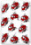 3dRose lsp2216281 Print of Red Fire Truck Repeat Pattern Single Toggle Switch Multicolor