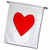 3dRose Heart Red  Garden Flag 12 by 18