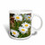 3dRose mug562945Pretty White Daisies  Flowers  Floral Print Two Tone Red Mug 11 oz Multicolor
