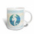 3dRose White Sea Horse In Aqua Circle Beach Theme Art Mug 11 oz Blue