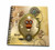 3D Rose Steampunk Cute owl on a Frame with Clocks and Gears Drawing Book