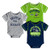 Outerstuff NFL Newborn Infants Newest Fan 3 Piece Creeper Bodysuit Set 18 Months Seattle Seahawks