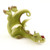Top Collection Miniature Fairy Garden and Terrarium Green Dragon Playing with Ladybug Figurine