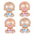 4PCS Gender Reveal Baby Foil Balloon Suitable for Baby Shower Party Supplies Decoration Wedding Kids Birthday Party Balloon Decoration Supplies