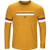 NBA Los Angeles Lakers Long Sleeve Screen Print Tee Gold HeatherPurple 2X