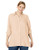 Foxcroft Womens Plus Size Journey Chambray Linen Shirt Driftwood 14W