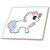 3D Rose Cute Pretty Hearts Colorful Unicorn Character Ceramic Tile Multicolor