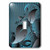 3dRose lsp2180151 Steel Gray and Blue Leaves and Circles Design Single Toggle Switch Grey