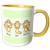3dRose Hear No See No Speak No Evil Cute Baby Monkeys Yellow Mug 11 oz