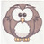 3dRose LLC Cute Baby Cartoon Owl 8 by 8Inch Iron on Heat Transfer for White Material