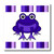 3dRose ht246582 Cute Happy Purple Frog with StripesIron on Heat Transfer for White Material 6 by 6Inch