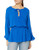 Jack by BB Dakota Juniors Split Neck Top Blue Lightning Medium