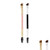 2 Pieces Duo Eyebrow Brush Double Ended Angled Eye Brow Brush and Spoolie Brush for Application of Brow Powders Waxes Gels and Blends Pink Black