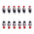 Qiying 12Pcs 1A 250V AC 2 Pins SPST Red Normal Open Mini Momentary Push Button Switch PBS110 Red