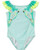 Carters Baby Girls Double Parrot Flutter Swimsuit 6 Months TurquoiseBird