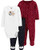 Carters 3Piece Penguin Bodysuit  Footed Pant Set Newborn Red and Black