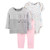 Carters 3Piece Bunny Little Jacket Set 9 Months Gray and White