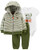 Carters 3Piece Babyboy Little Jacket Set GreenWhite Striped 18m