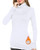 Le Vonfort Thermal Underwear Turtleneck Shirt for Women White Fleece Pullover Active Workout Long Sleeve Base Layer Top