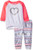 Limited Too Baby Girls 2 Piece Fleece Jog Set Pants Heart Multi Color 12M