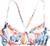 Roxy Juniors Printed Beach Classics Underwire D Cup Bikini Top Bright White Standard Sample S