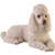 Sandicast Small Size White Poodle Sculpture, Lying