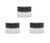 3PCS 30ml1oz Empty Refillable Frosted Glass Bottle Portable Cosmetic Packaging Container Jars Vial Storage with Black Screw Lid and Inner Pad For Cream Lip Balm Ointments Sample Eye Cream