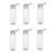 6PCS 30ML 1OZ Transparent Empty Plastic Bottle with Flip Cover Refillable Portable Durable Cosmetic Container Lotion Toner Makeup Water Storage Holder Sample Pot Jar for Travel Daily Life