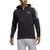 adidas Mens French Terry Hoodie 3Stripes Hooded Sweatshirt Zipper BlackWhite Large