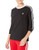 adidas Originals womens 3Stripes Tee BlackWhite Small