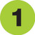 1 Number LabelsStickers 1 Circle Fluorescent Green 500 Labels Per Roll 1 Roll