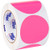 Inventory Circle LabelsStickers 3 Fluorescent Pink 500 Labels Per Roll 1 Roll