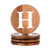 Wood Coasters Set Natural Wooden letters Coasters for Drinks Set of 4 Wood Coasters Wedding Coasters Personalized Coasters Customizable with Name Monogrammed Letter H