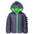 Carters Baby Boys Adventure Bubble Jacket Dino HoodSlate Blue 12MO