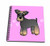 3dRose db408901 Miniature Schnauzer Banded Brown Base Coat Salt and Pepper Cartoon Dog Pink with Pawprints Drawing Book 8 by 8Inch