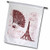 3dRose fl635411 Paris Vintage Eiffel Tower Time in Pinks Garden Flag 12 by 18Inch