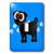 3dRose lsp61291 Pug And Paw Prints Single Toggle Switch Multicolor