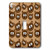 3dRose lsp782081 Cute Little Brown Bear Faces Pattern Single Toggle Switch