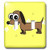 3dRose lsp63452 Brown Dachshund with Paw Prints Double Toggle Switch Multicolor
