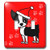3dRose lsp120872 Cute Boston Terrier Red with Santa Hat Double Toggle Switch