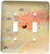 3dRose lsp654482 Cute Orange Monster Double Toggle Switch