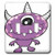 3dRose lsp1022952 Cute Purple People Eater Monster Cartoon Character Double Toggle Switch