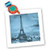 3dRose Scenes from The Past Eiffel Tower Paris France 1889 Cyan Square Quilt Sheet 10 by 10Inch