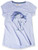Carhartt Girls Short Sleeve Cotton Tee TShirt Horse Sketch Deep Periwinkle Heather 5