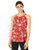Calvin Klein Womens Halter TOP with Hardware Tango Multi Medium