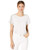 Calvin Klein Womens Flutter Sleeve TOP with Buttons Soft White Large