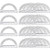 eBoot 24 Pack Plastic Protractors Clear Math Protractor 180 Degrees, 6 Inches