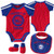 Outerstuff NBA Newborn Infants Rebound 3 Piece Creeper Bib and Bootie Bodysuit Set 69 Months Philadelphia 76ers