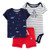 Carters 3Piece Little Short Set RedNavy Anchor 9 Months
